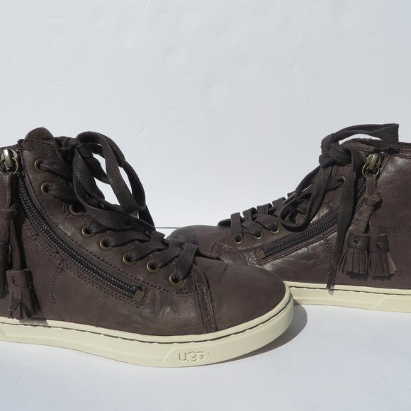 UGG Australia Sneaker Blaney Tasseled High Top NEW size 5 US (EU 36) Kids size 3 - Picture 5 of 12